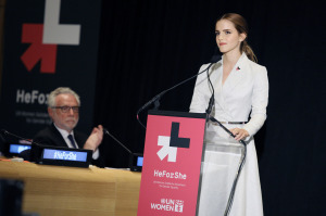 Emma Watson en el evento especial de la campaña He for She en Nueva York. Photo: UN Women/Simon Luethi