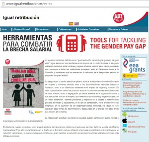 Captura de la web "Igual Retribución". Puedes acceder a esta a través de http://www.igualretribucion.es/es-es