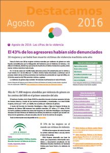 Imagen de una de las páginas de " 25 noticias" contra la violencia de género, de la Junta de Andalucía.